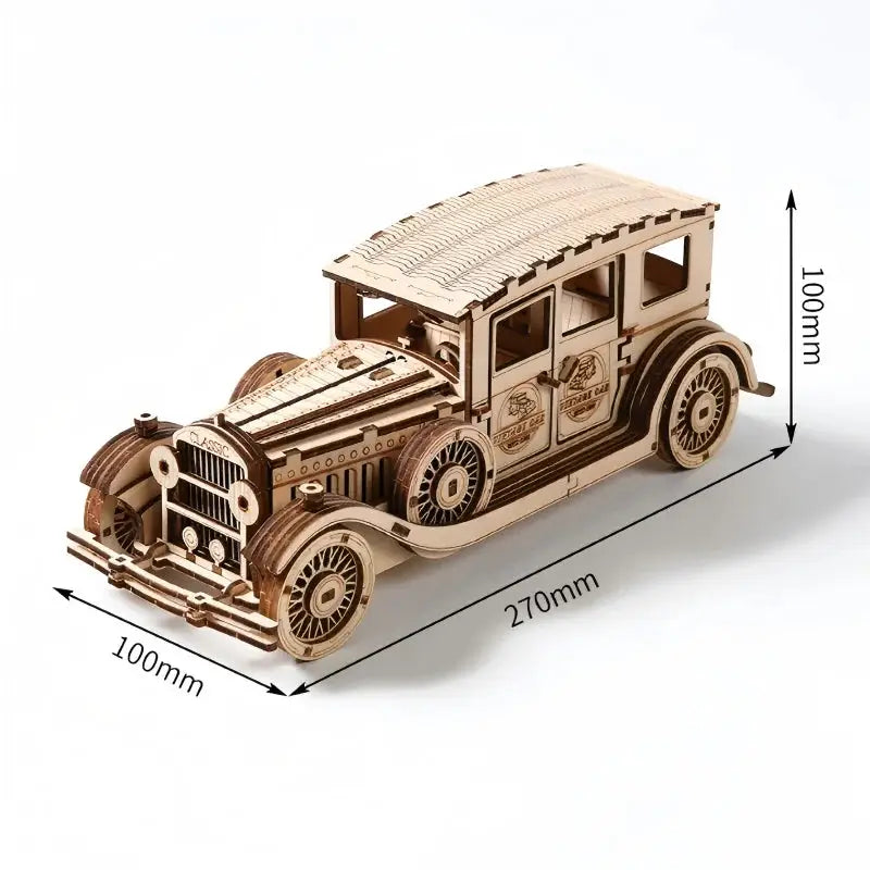 Vintage Classic Car 3D Wooden Puzzle – DIY Retro Vehicle Model Building Kit Model to assemble