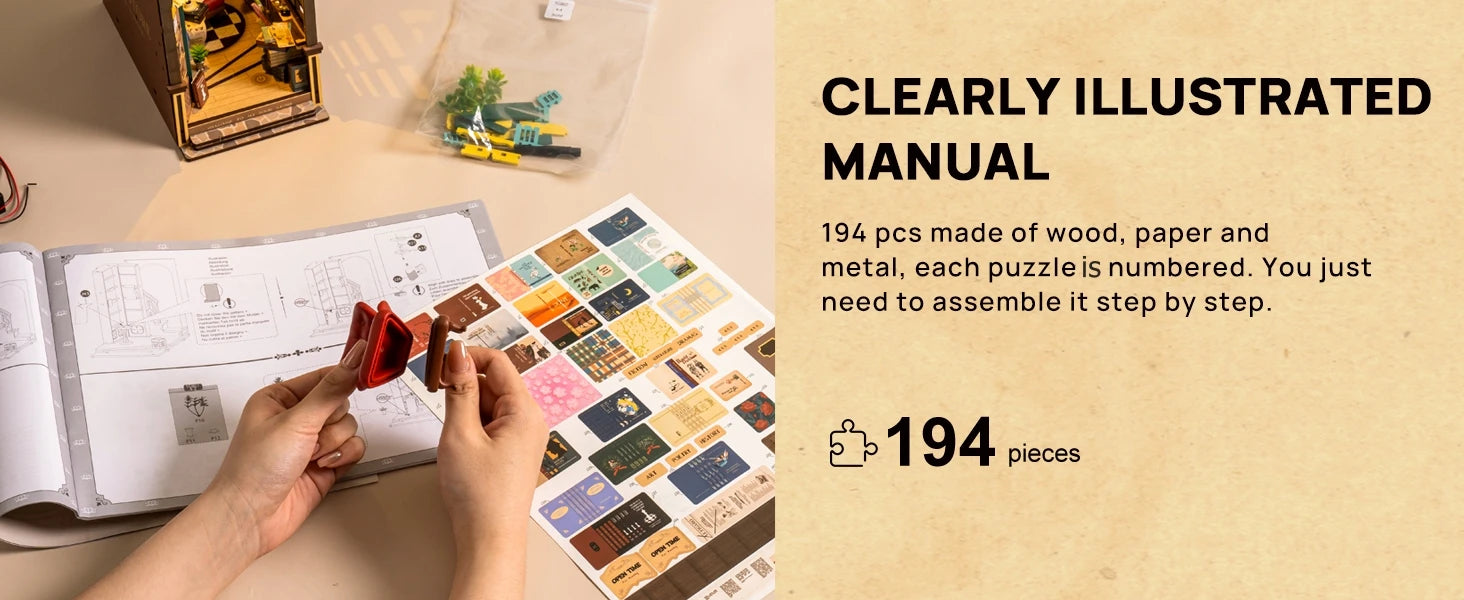 Shakespeare Bookstore with Lights - Model to assemble