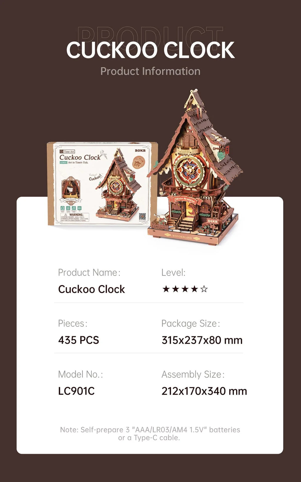 Cuckoo Clock Mechanical - Model to assemble