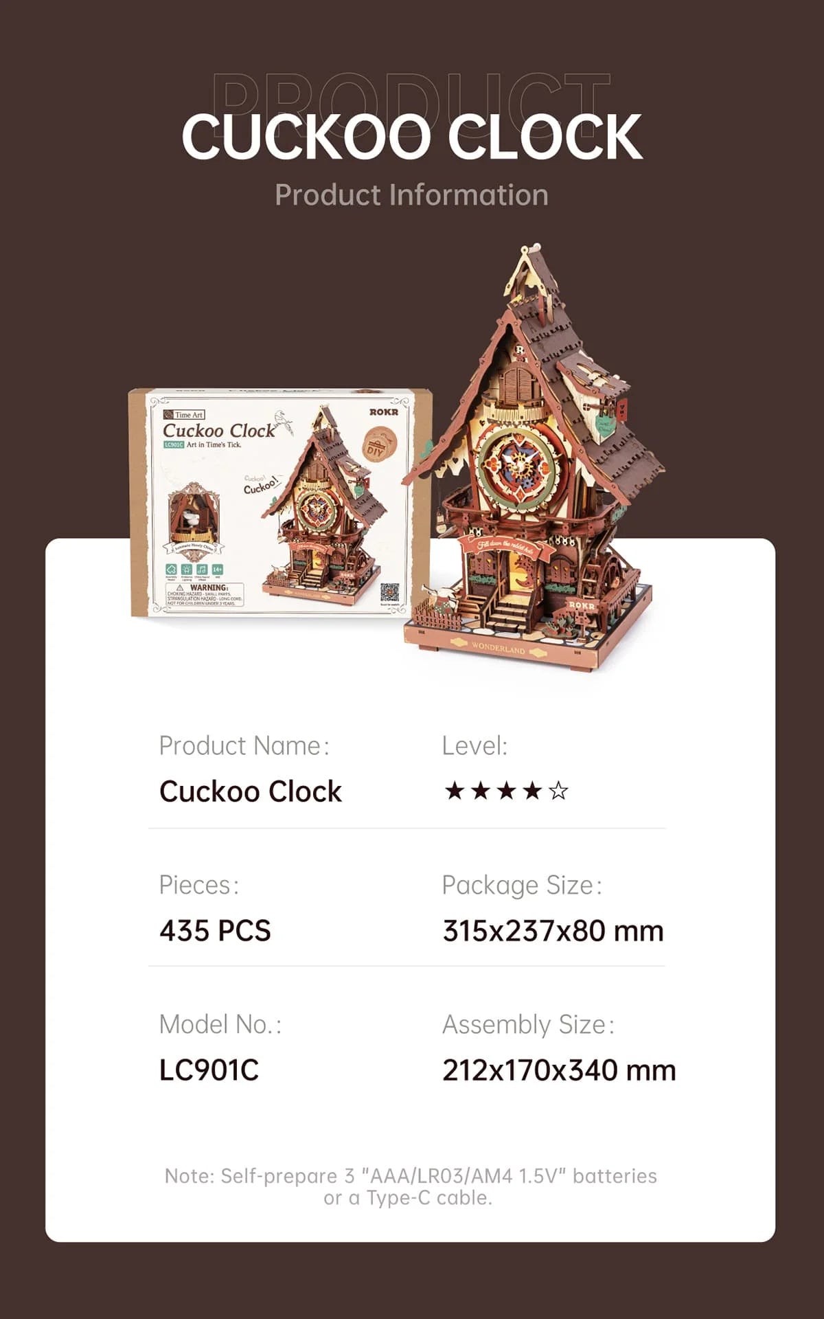Cuckoo Clock Mechanical - Model to assemble