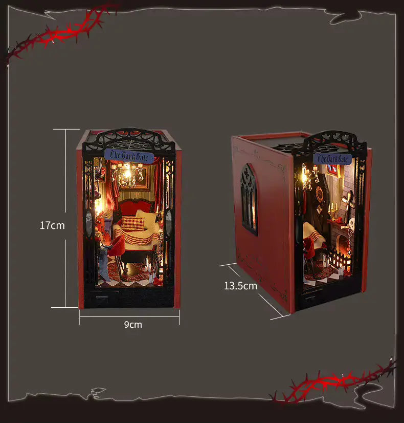 The Dark Gate DIY Book Nook Kit Model to assemble