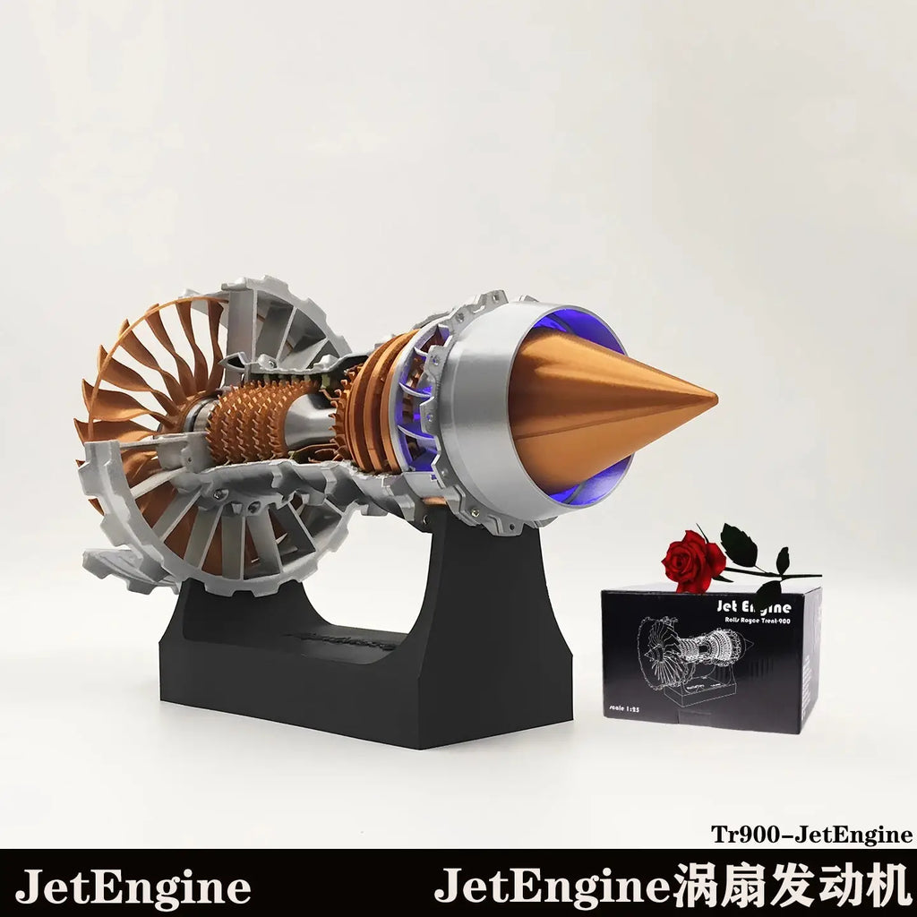 1:8 Turbofan Jet Engine Model Kit — 3D Printed, Build-It-Yourself, Ages 12+