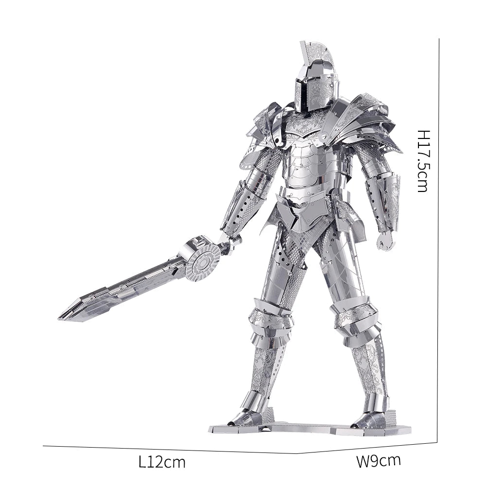 Piececool 3D Metal Puzzle Black Knight DIY Model Kits for Teens Assembly Toy Jigsaw Birthday Valentine's Day Gifts Model to assemble