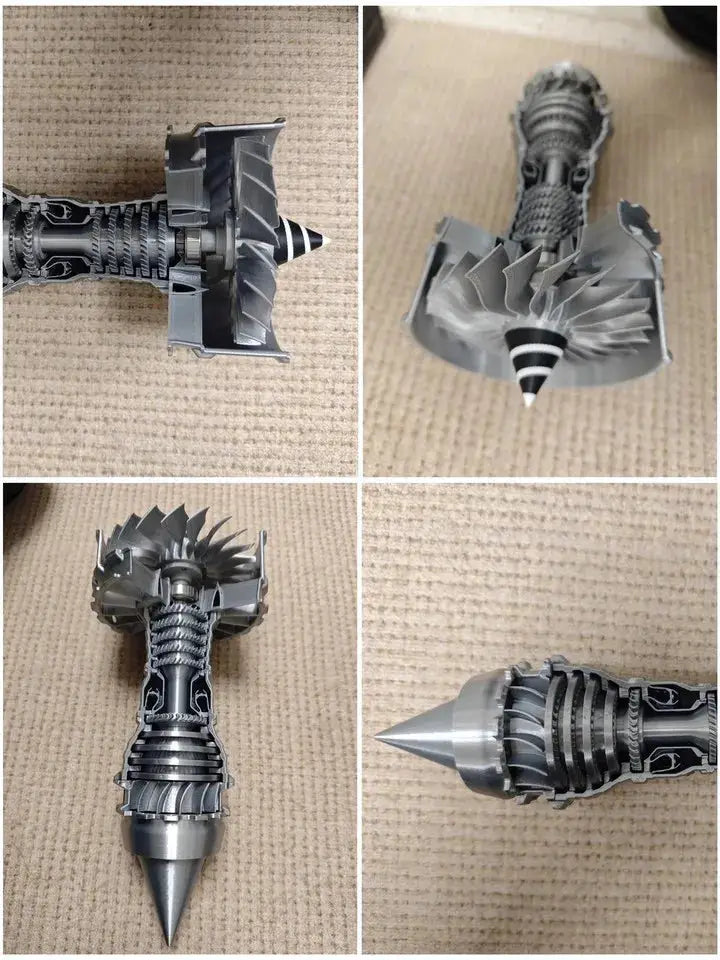 1:8 Turbofan Jet Engine Model Kit — 3D Printed, Build-It-Yourself, Ages 12+