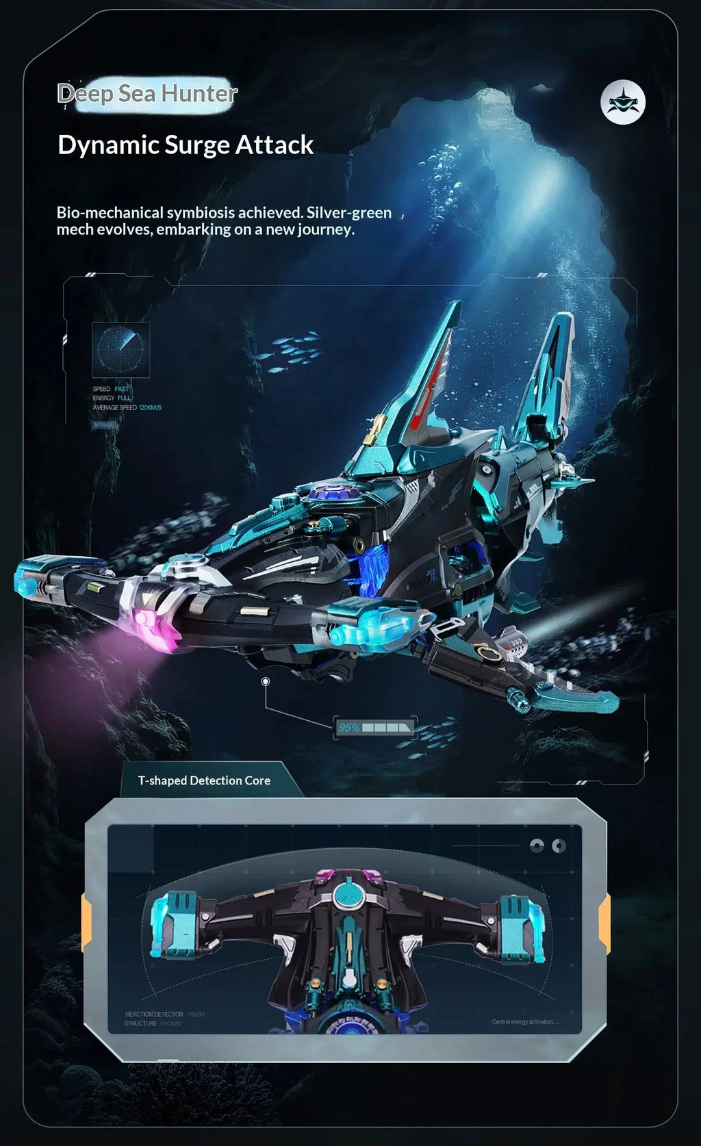 Hammerhead Shark Led Light Metal Model Kit - Model to assemble