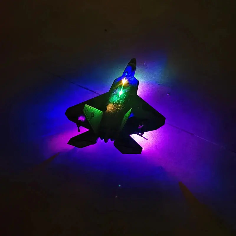 F22S Raptor RC Airplane – 4CH 2.4GHz Remote Control Fighter Jet with 3D/6G Gyroscope, LED Lights & Easy Flight Control Model to assemble