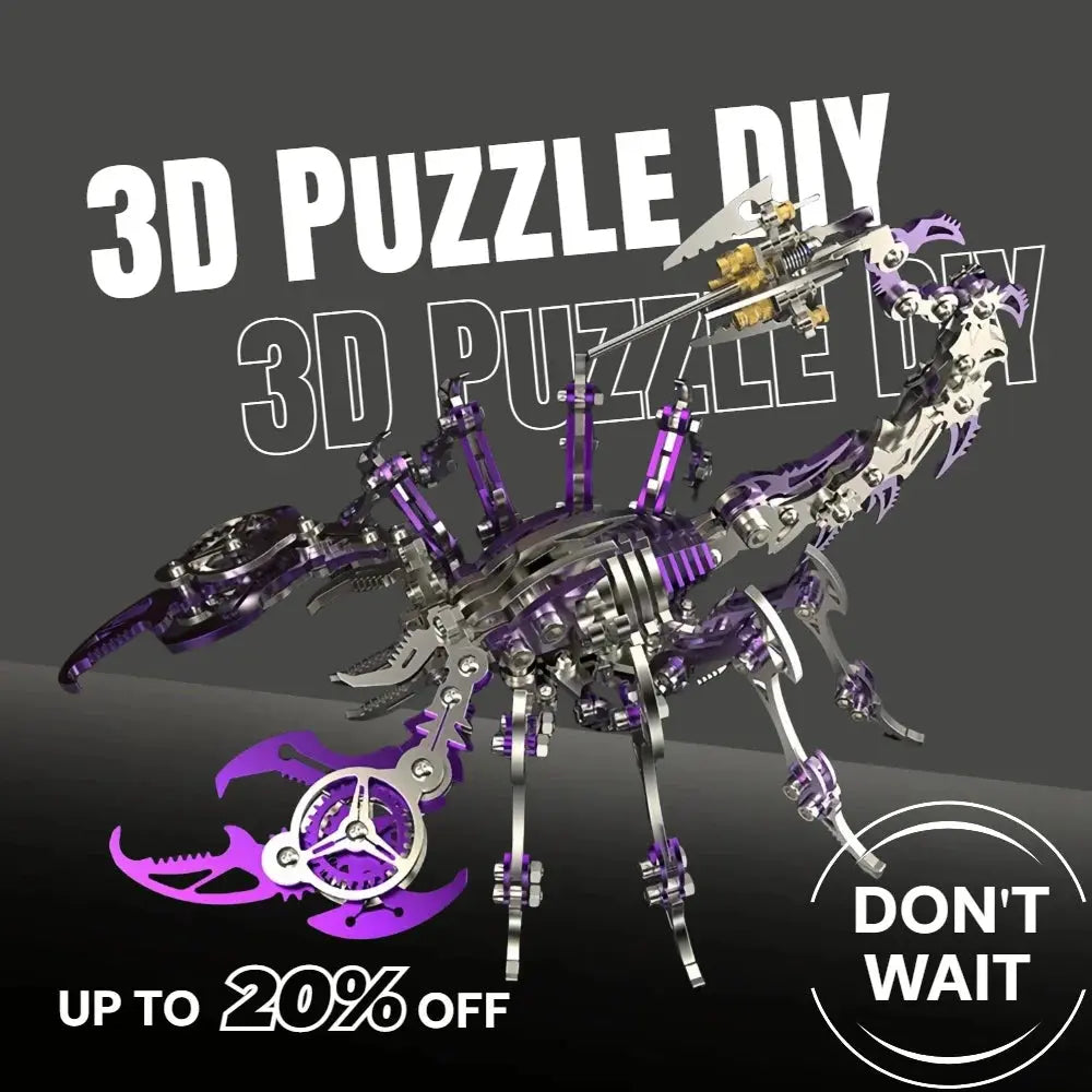 Scorpion assembly model 3D puzzle Model to assemble