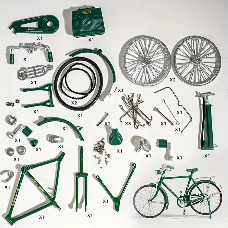 Retro Bicycle Metal Model Kit - Model to assemble