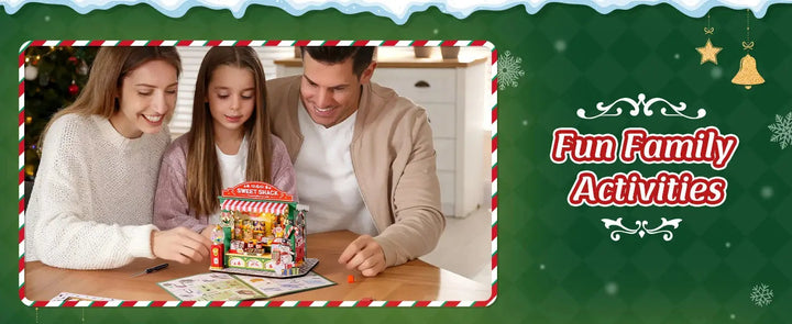 Christmas Candy Stall Dolls House, Christmas Decor - Model to assemble
