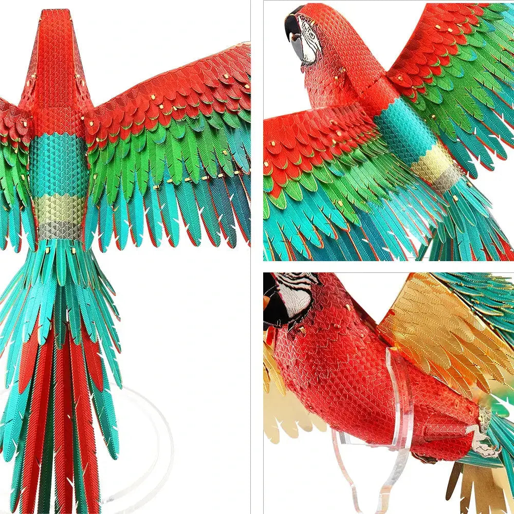 Scarlet Macaw 3D Metal Model Kit