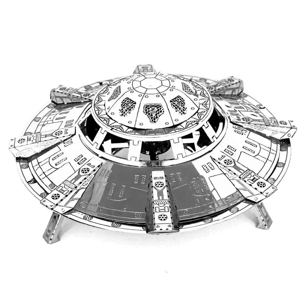 3D Metal Puzzle UFO DIY Handmade Space Exploration Spacecraft Assembly Model Jigsaw Puzzle Toys For Adult Kids Model to assemble
