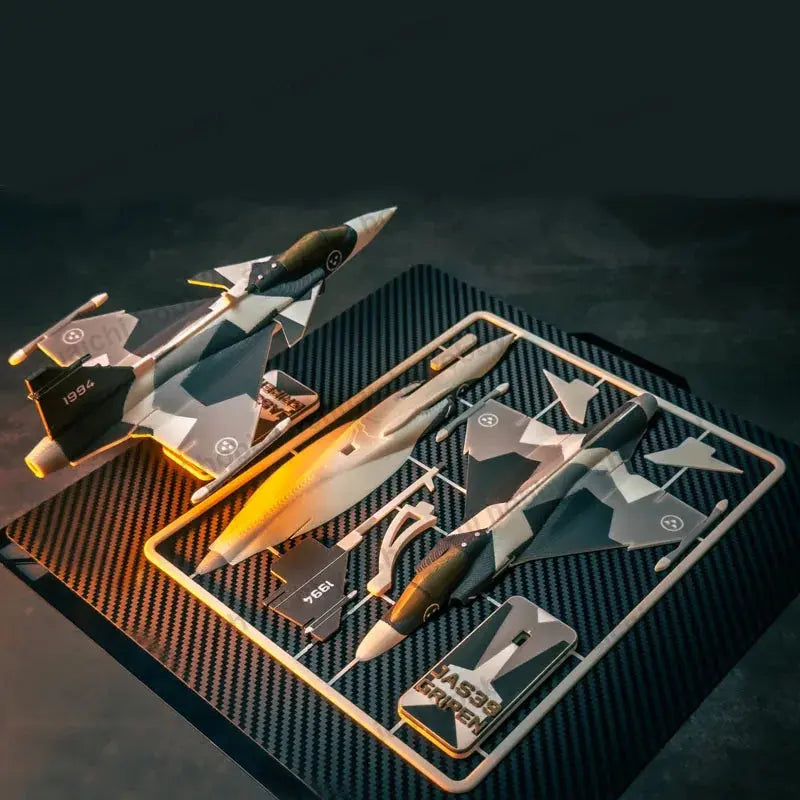 JAS-39 Gripen Fighter Jet Model Kit 1/76 Scale – 4th Generation Multipurpose Aircraft DIY Assembly - Model to assemble