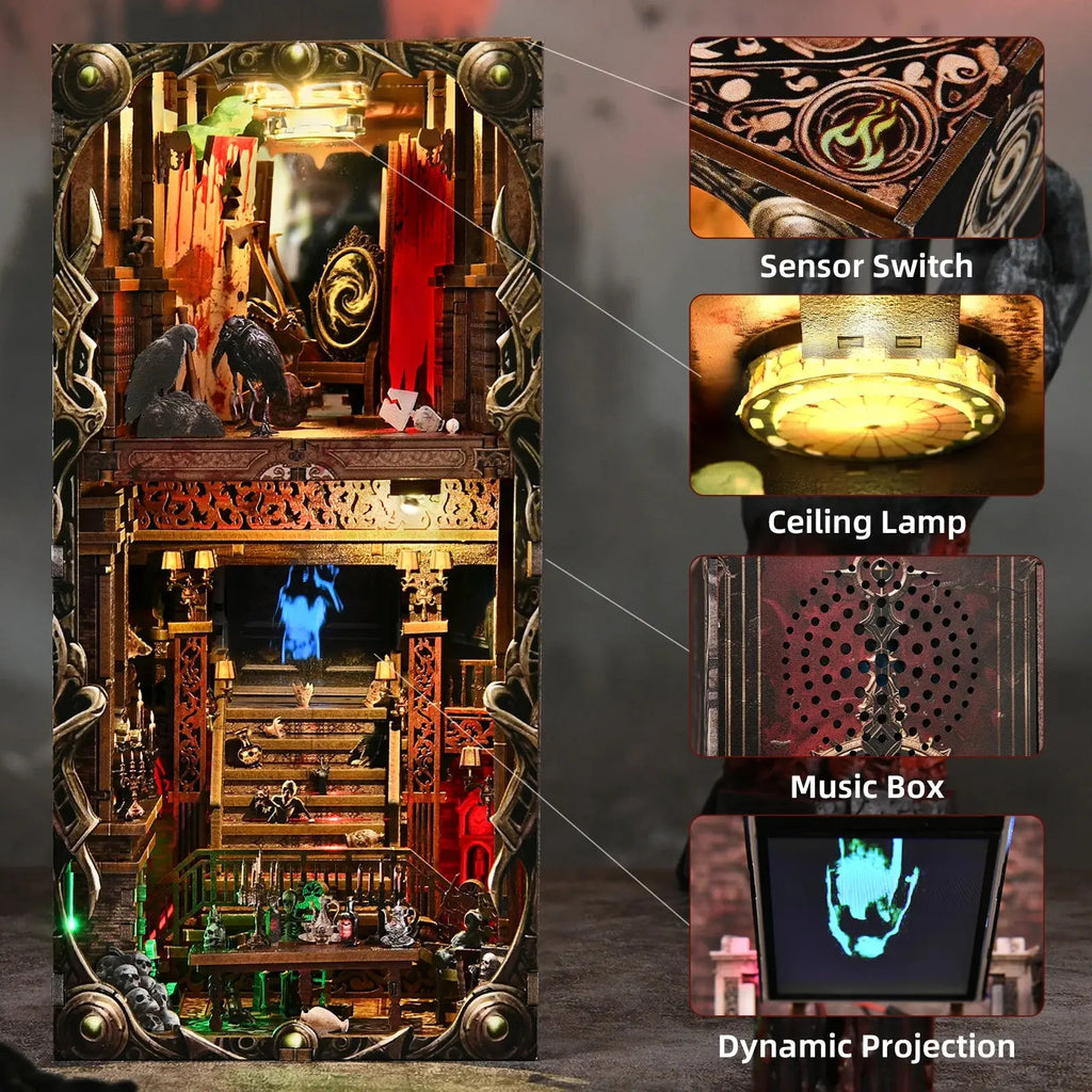 The Haunted Hotel Halloween Bookend - Model to assemble