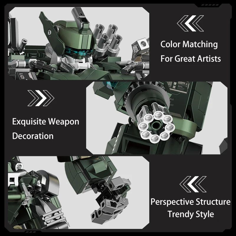 1403pcs Large Mecha Warrior Building Blocks Set Battle Robots Action Figure Model Kits Adult Teens Assembled Toys Gifts For Boys Model to assemble