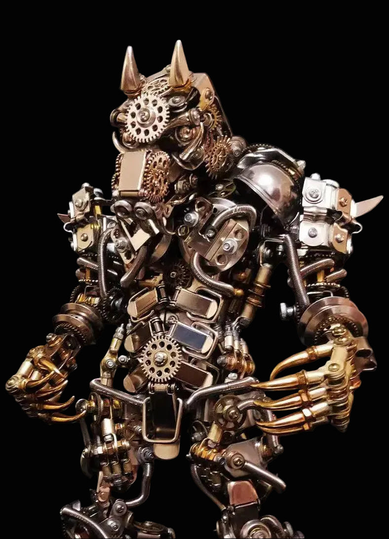 Robot werewolf handmade 3d three-dimensional metal assembly model building blocks puzzle war wolf boy's day gift Model to assemble