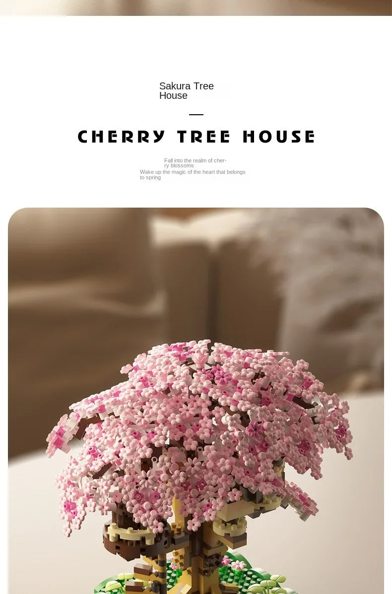 Spring pink cherry tree - Model to assemble