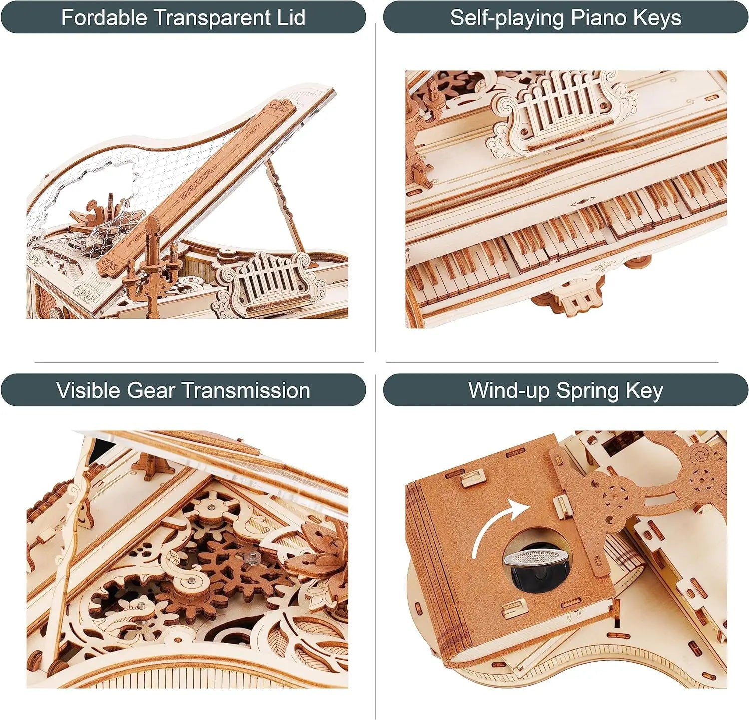 Magic Piano Mechanical Musical Instrument - Model to assemble