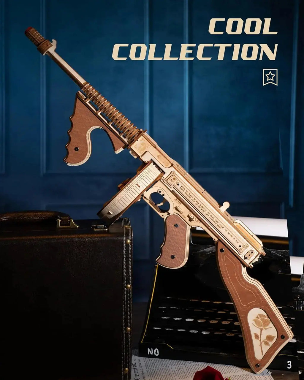 Thompson Submachine Gun 3D Wooden Puzzle - Model to assemble