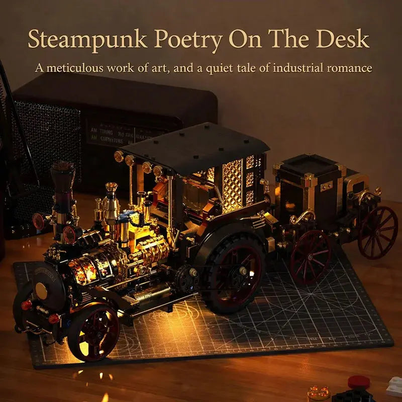 Vintage Mechanical Steam Car - Model to assemble