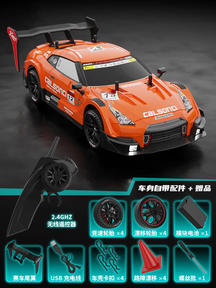 GTR 2.4G Drift Racing Car 4WD Off-Road,Remote Control Vehicle Electronic Hobby Toys For Kids RC Car Model to assemble