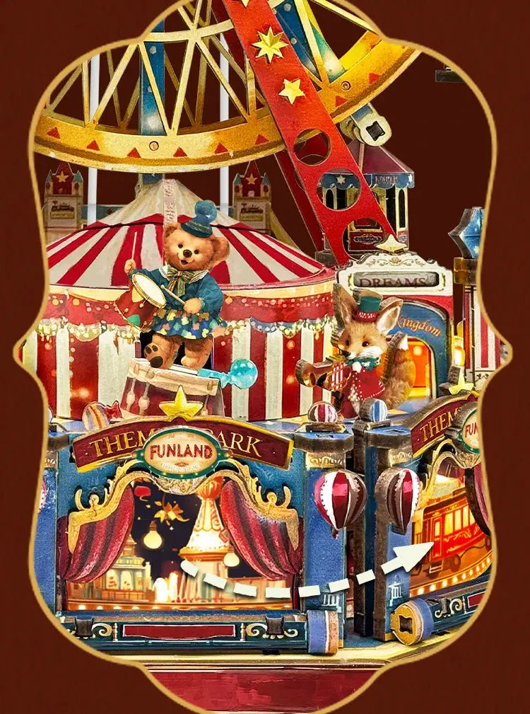 Century Ferris Wheel Music Box Doll Houses - Model to assemble