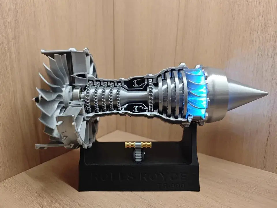 1:8 Turbofan Jet Engine Model Kit — 3D Printed, Build-It-Yourself, Ages 12+
