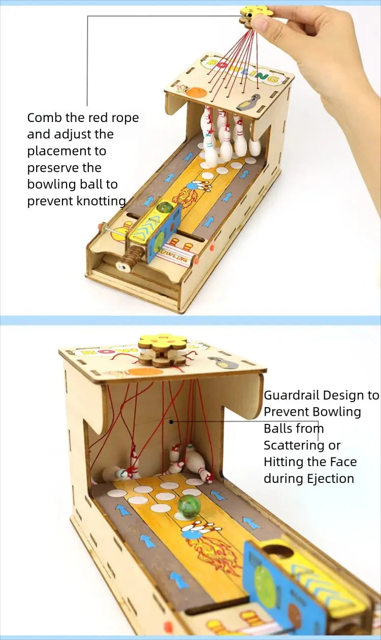 Mini Bowling Ball Wooden Model Kit Model to assemble