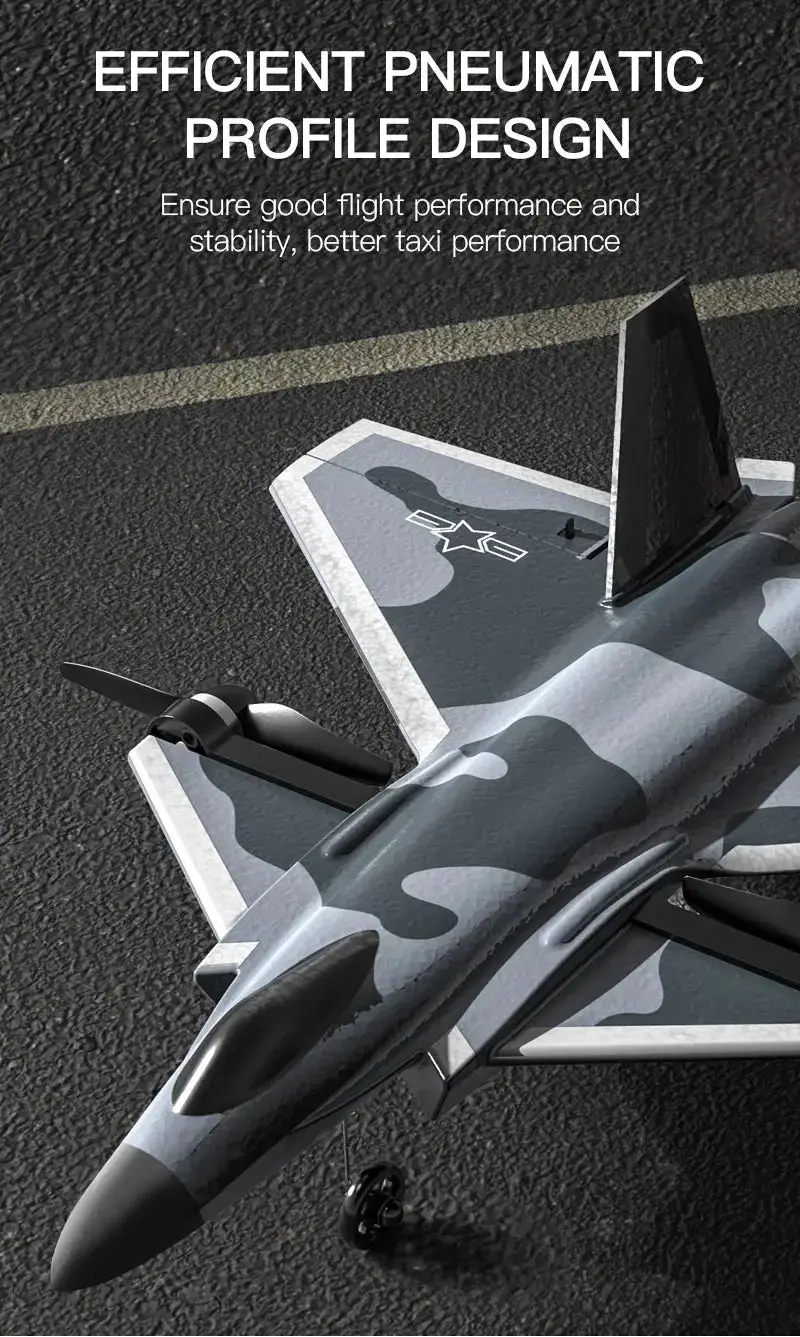 J20 Fighter Jet RC Plane 2.4G 6CH Brushless Motor – Fixed Wing Model Kit - Model to assemble