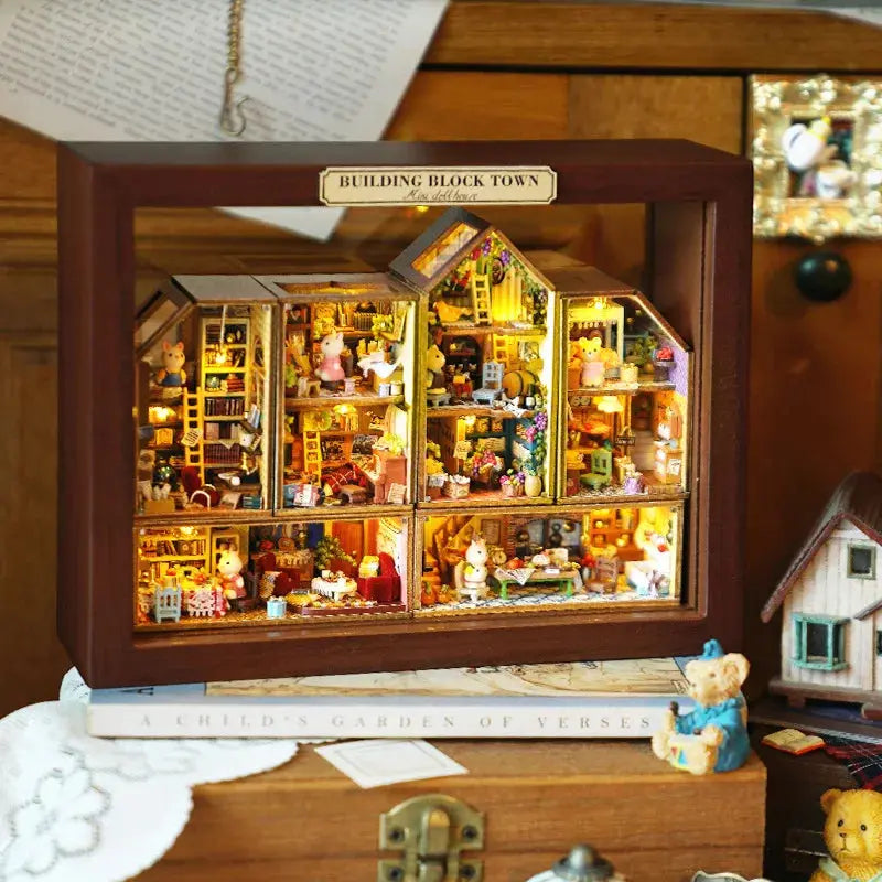 Building Block Town Dollhouse - Model to assemble