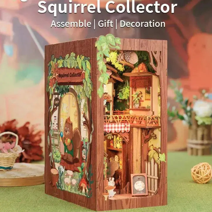 DIY Bookstore Book Nook with Light - Model to assemble
