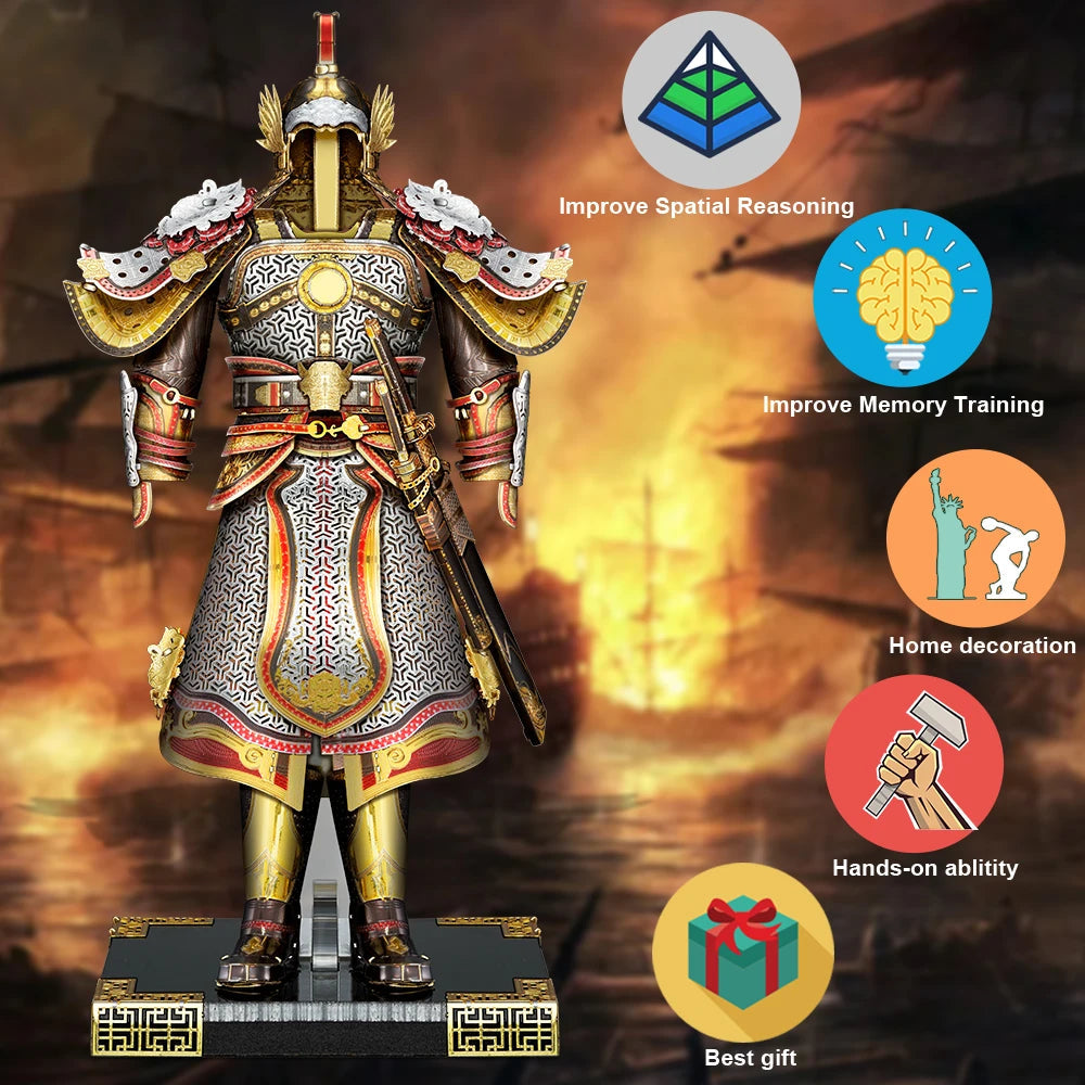 Piececool Model Building Kits a Suit of Armour Kit 3D Metal Puzzles DIY Toys for Adult Jigsaw Collection Birthday Gifts Model to assemble