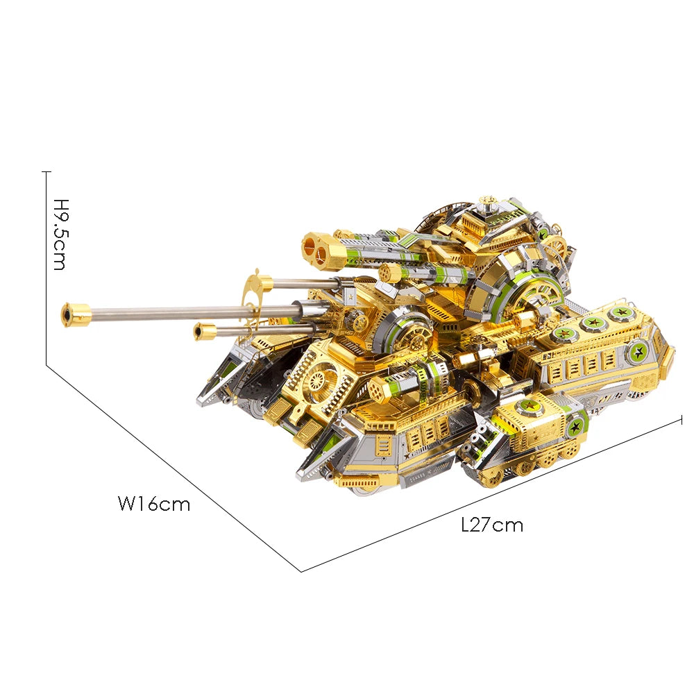 Piececool 3D Metal Puzzle Skynet Spider Superheavy Tank Model Building Kits Assembly DIY Toy for Teens Model to assemble