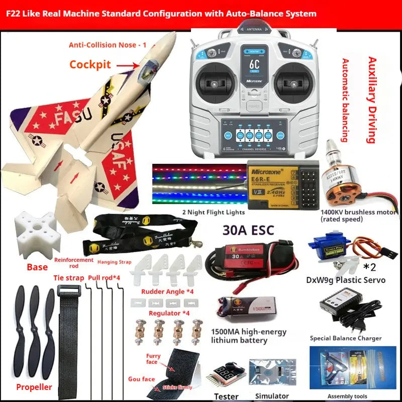 Remote-Controlled RC Fixed Wing Model Airplane Su-7 Super Large Fighter DIY Assembled Toy for Hobbyists And Collectors - Model to assemble