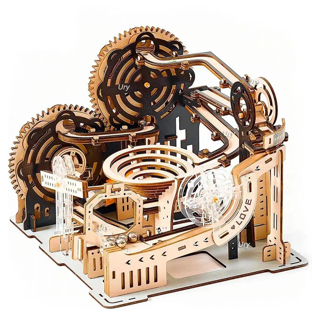 Rollercoaster Mechanical Electric/Manual Marble run Model - Model to assemble