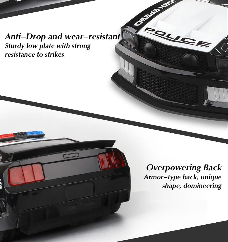 1/12 Big 2.4GHz Super Fast Police RC Car Remote Control Cars Toy with Lights Durable Chase Drift Vehicle toys for boys kid Child Model to assemble