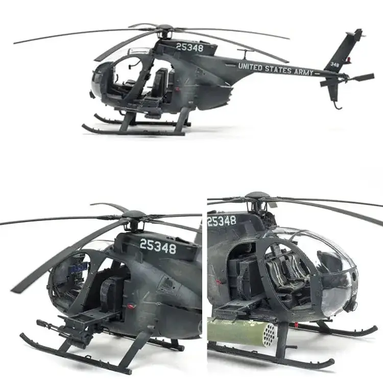 AH-6J / MH-6J Little Bird Helicopter Model Kit 1/35 Scale – US Military Special Forces Aircraft DIY Assembly - Model to assemble