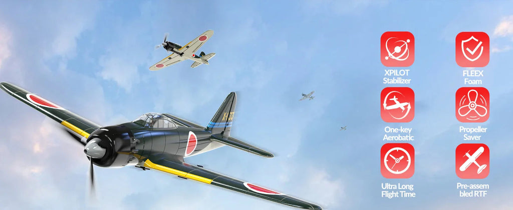 Volantex New Spitfire RC Plane EPP 400mm Wingspan RC Fighter One Key Aerobatic 2.4G 4CH RTF Warbird Plane Model to assemble