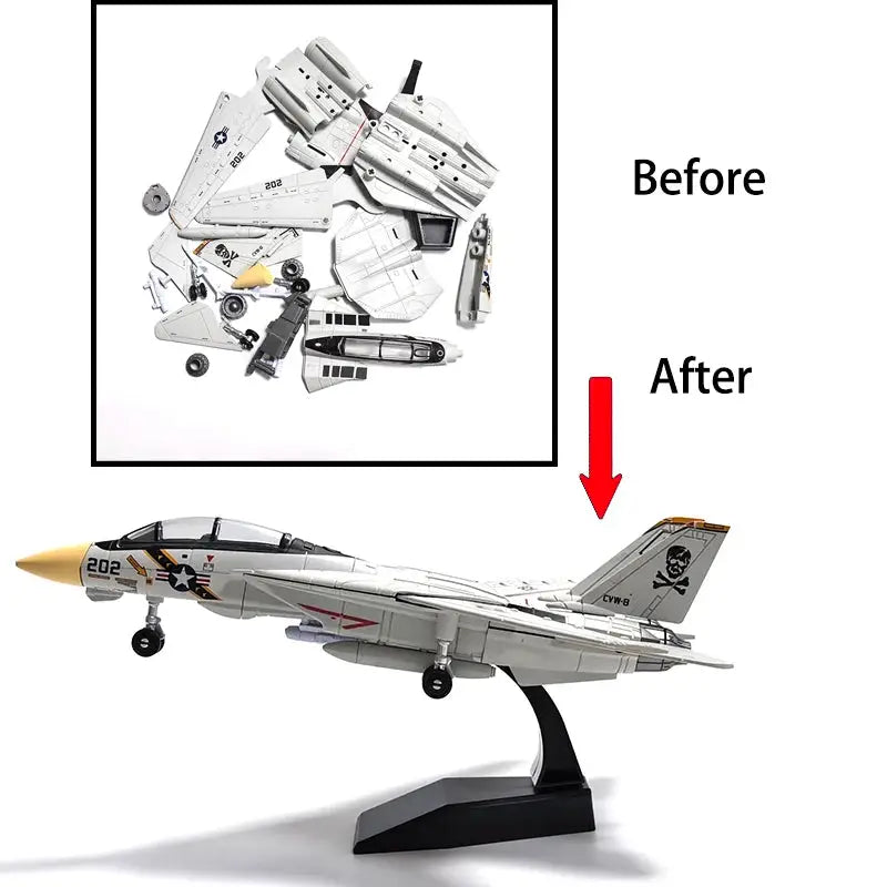 F-14 Tomcat Fighter Jet Building Block Set – Military Aircraft DIY Model Kit for Teens & Adults Model to assemble