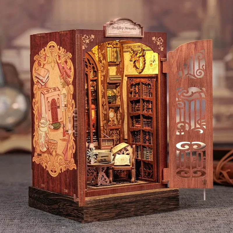 DIY Bookstore Book Nook with Light - Model to assemble