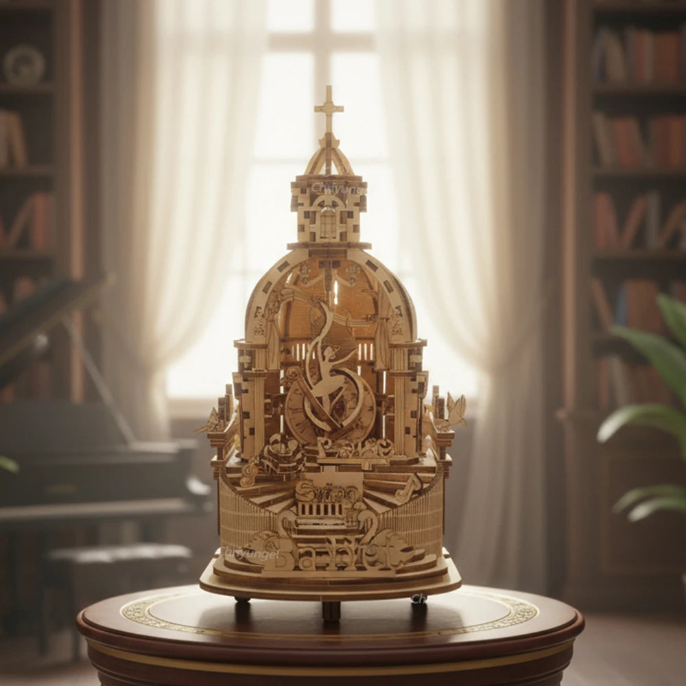 Castle/Fairy Music Box Electric Rotating - Model to assemble