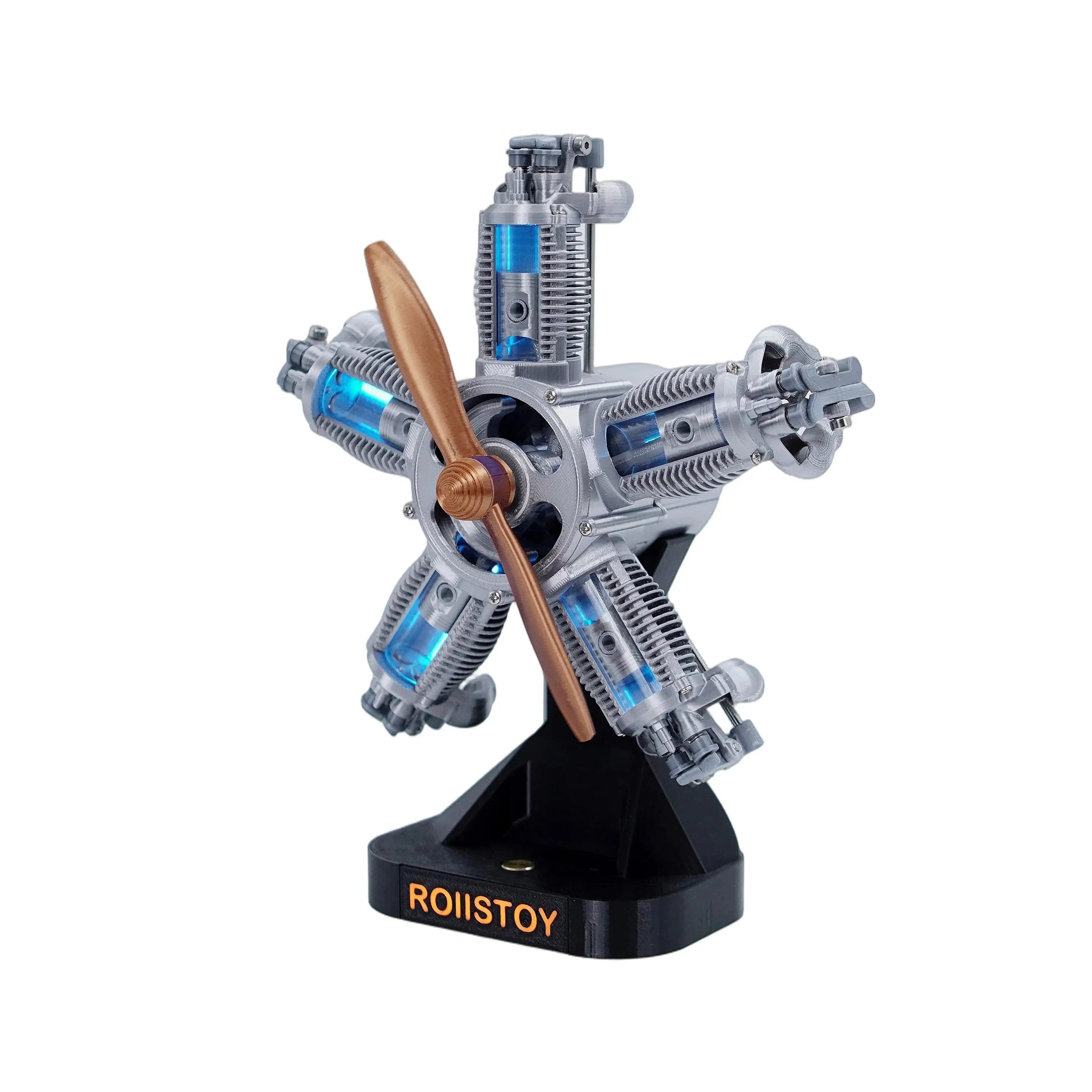 5-Cylinder Radial Engine Model Kit – Running Mini WWII Aircraft Engine Building Set, DIY Assembly Blocks, STEM Educational Toy Model to assemble