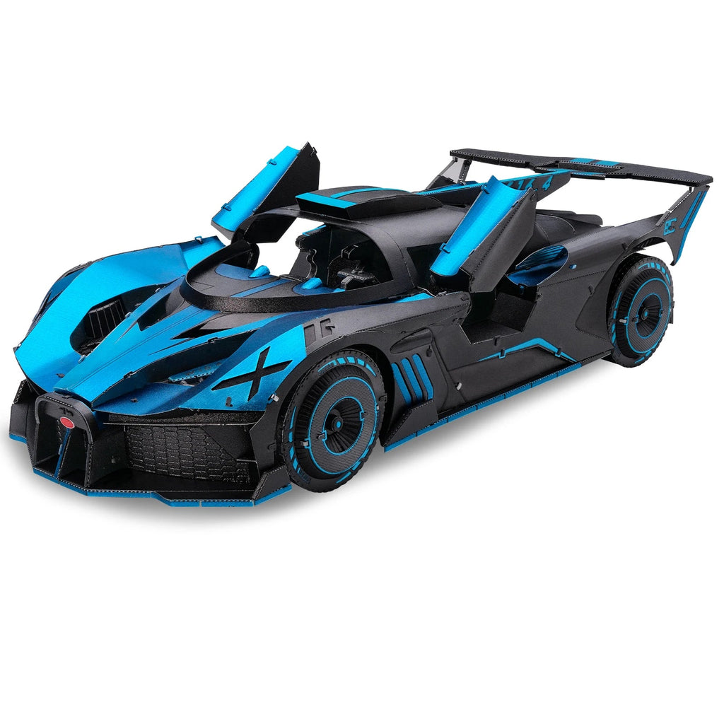 Piececool 3D Puzzles for Adult Blue Supercar 3D Metal Model Kits DIY Kit Jigsaw Craft for Home Decoration Best Gifts Model to assemble
