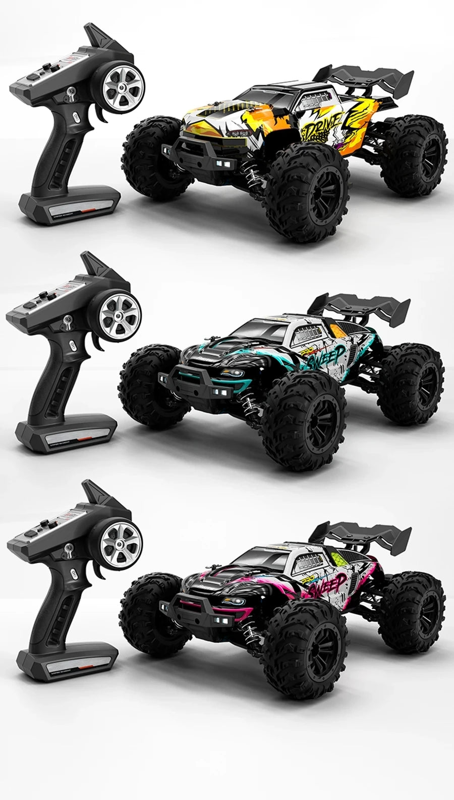 4WD Remote Control Car Off Road 4x4 RC High Speed Buggy Truck Super Brushless 50 or 80KM/H Fast Drift Racing Toy Kids Adults Model to assemble