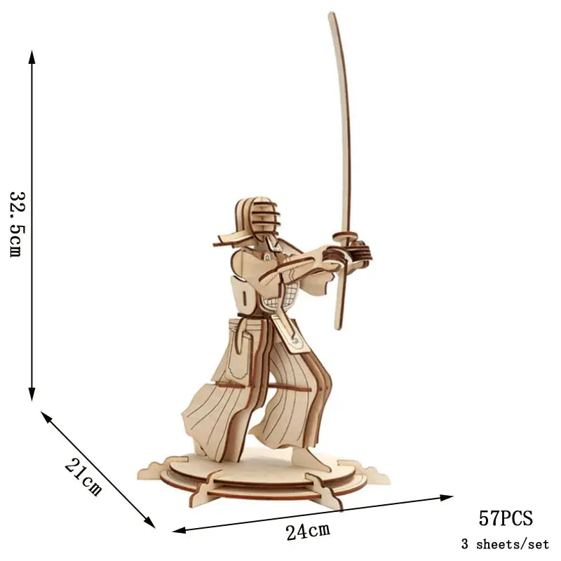 Kendo & Robots Wooden Model Kits Model to assemble