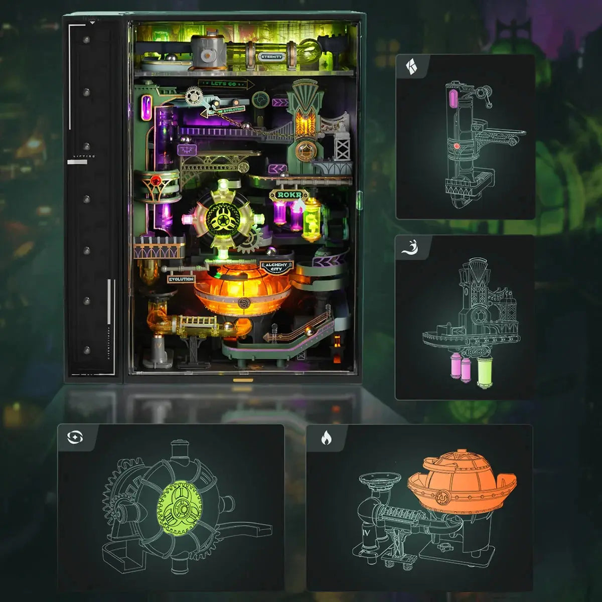 Alchemy City Marble Run Infinite Loop Parallel World - Model to assemble