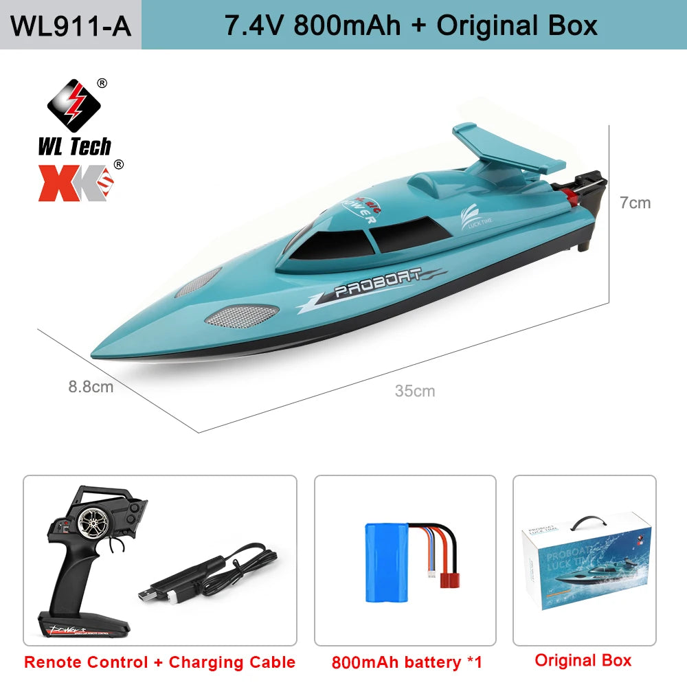 WLtoys WL916 WL912-A RC Boat 2.4Ghz 55KM/H 35KM/H High Speed Racing Watercraft Remote Control Speedboat Toys For Boys Model to assemble