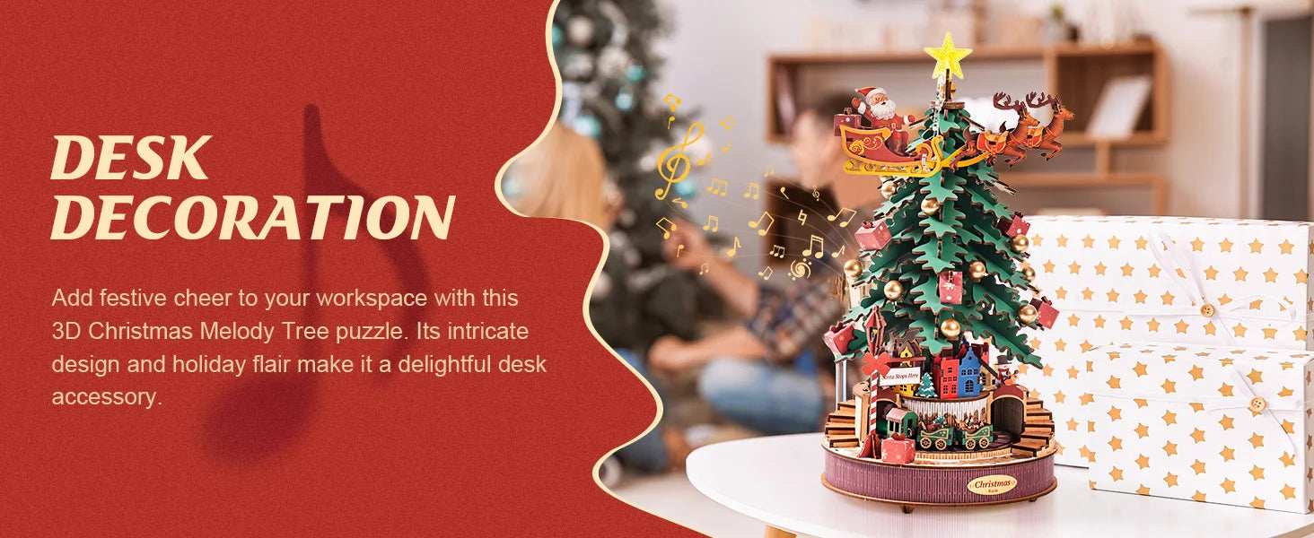 Music Box Christmas Melody Tree - Model to assemble