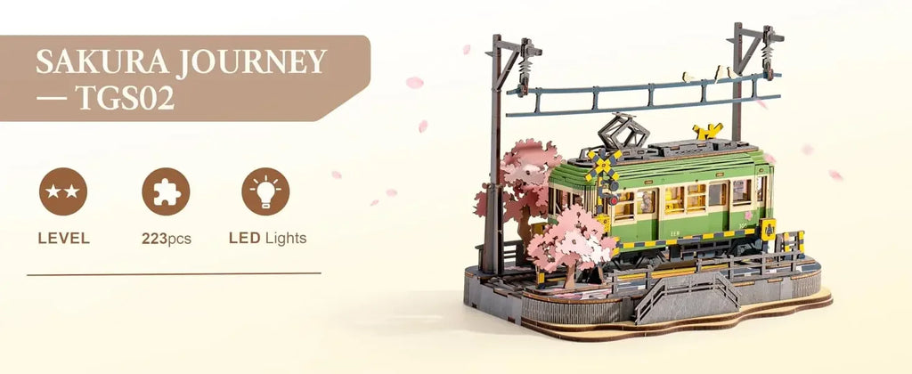 Sakura Journey Tram (with LED Lights) - Model to assemble