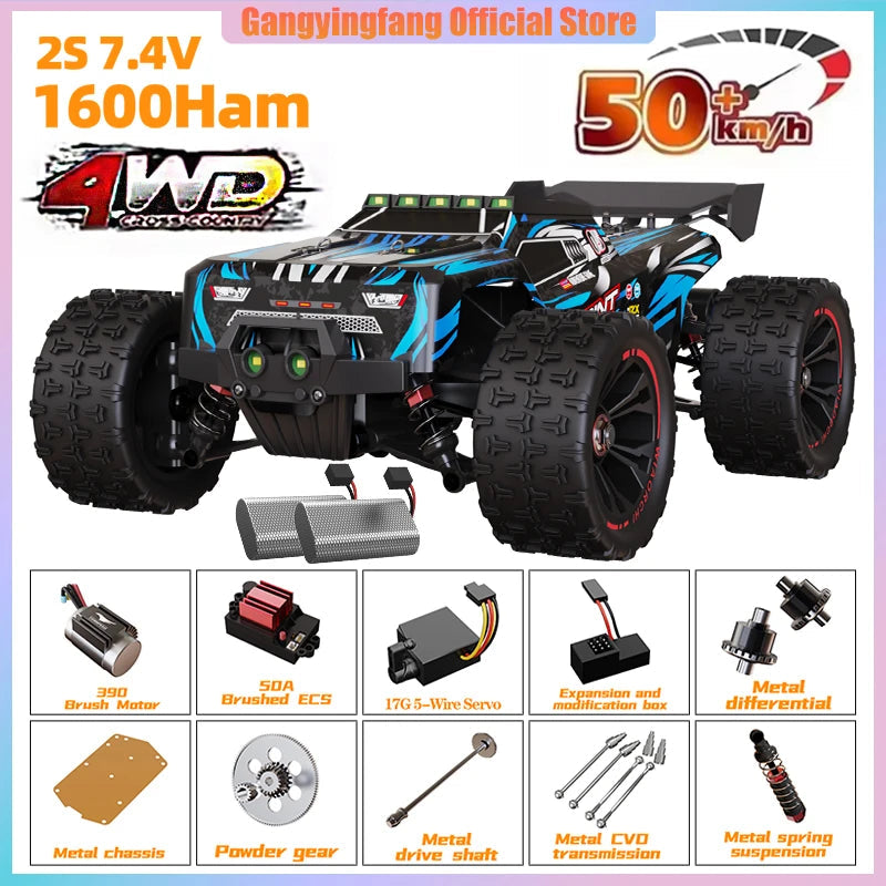 SG116 9522PRO 85KM/H High Speed RC Car Brushless 4WD Off-Road Drift Remote Control Car 1:16 Professional Racing Cars vs SG116MAX Model to assemble