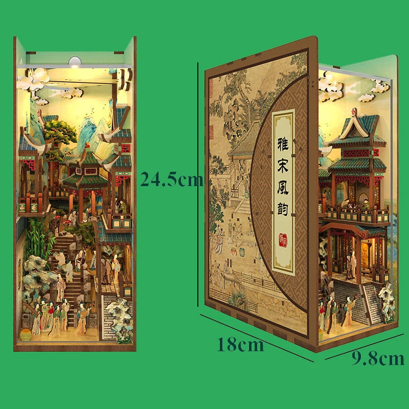 DIY Wooden Book Nook Kits Model to assemble
